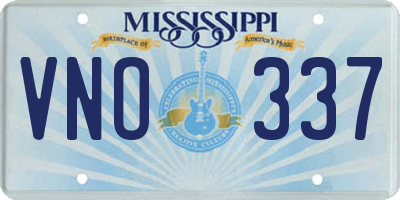 MS license plate VNO337