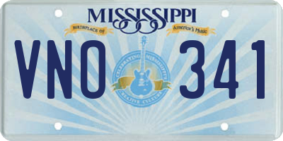MS license plate VNO341