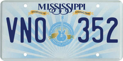 MS license plate VNO352