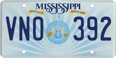MS license plate VNO392