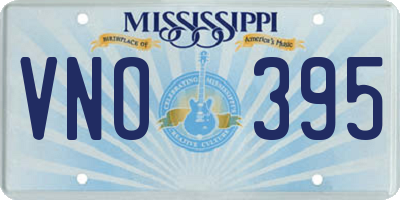 MS license plate VNO395