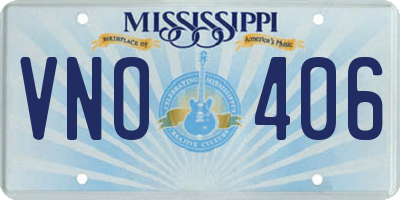 MS license plate VNO406