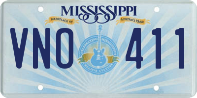 MS license plate VNO411