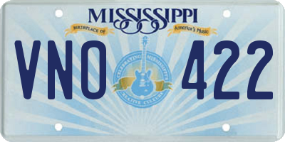 MS license plate VNO422