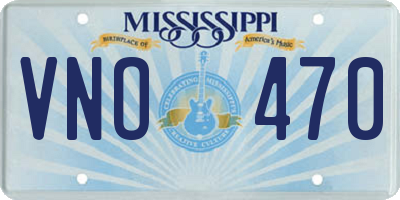 MS license plate VNO470