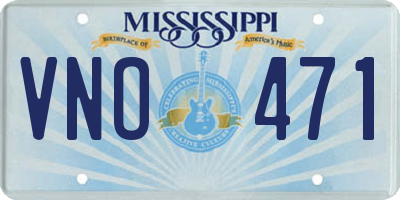 MS license plate VNO471