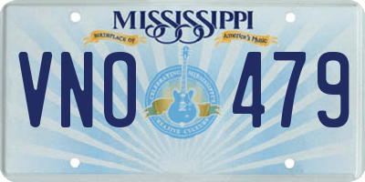 MS license plate VNO479