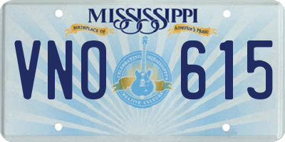 MS license plate VNO615