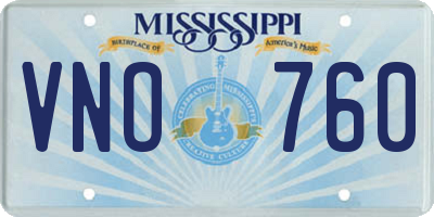 MS license plate VNO760