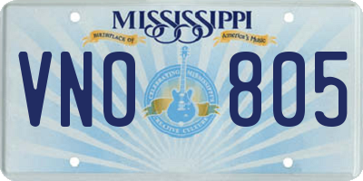 MS license plate VNO805