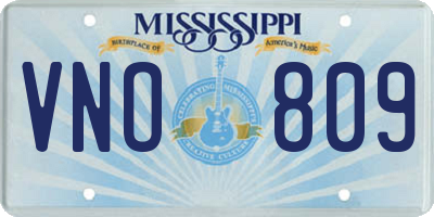 MS license plate VNO809