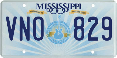 MS license plate VNO829