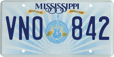 MS license plate VNO842