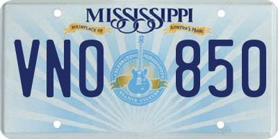 MS license plate VNO850