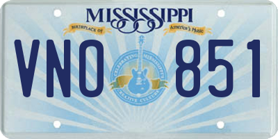 MS license plate VNO851