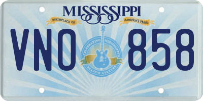 MS license plate VNO858