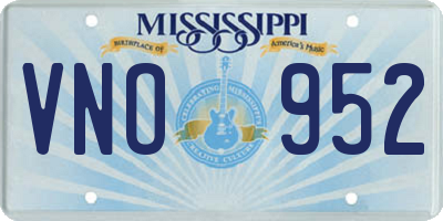 MS license plate VNO952