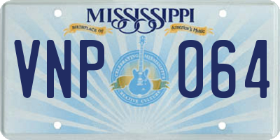 MS license plate VNP064
