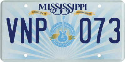 MS license plate VNP073
