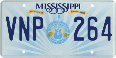 MS license plate VNP264