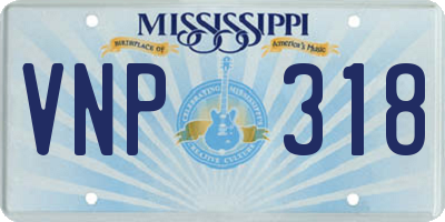 MS license plate VNP318