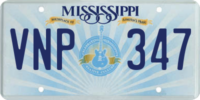 MS license plate VNP347