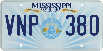 MS license plate VNP380