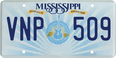 MS license plate VNP509