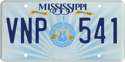 MS license plate VNP541