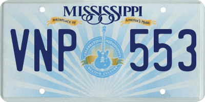 MS license plate VNP553