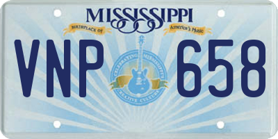 MS license plate VNP658