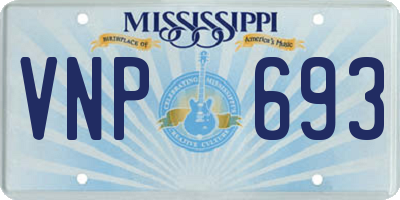 MS license plate VNP693