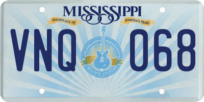 MS license plate VNQ068