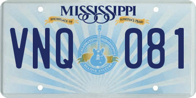 MS license plate VNQ081
