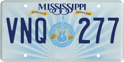 MS license plate VNQ277