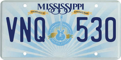 MS license plate VNQ530