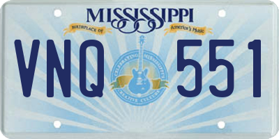 MS license plate VNQ551