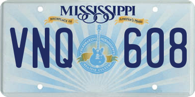 MS license plate VNQ608