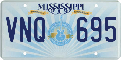 MS license plate VNQ695