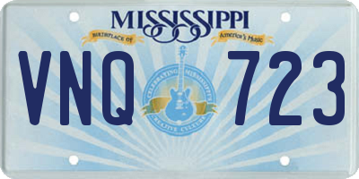 MS license plate VNQ723