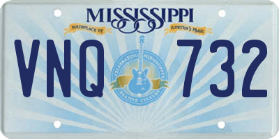 MS license plate VNQ732