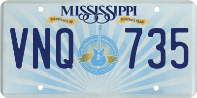 MS license plate VNQ735