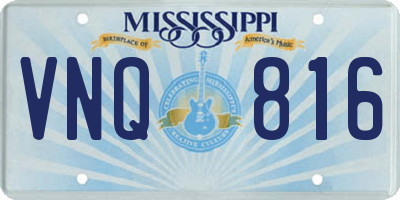 MS license plate VNQ816