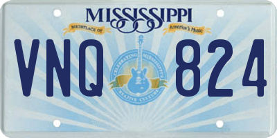 MS license plate VNQ824