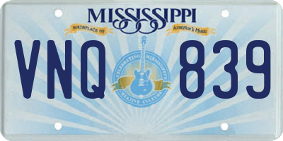 MS license plate VNQ839