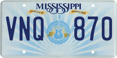 MS license plate VNQ870