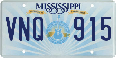 MS license plate VNQ915