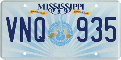 MS license plate VNQ935
