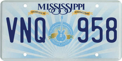 MS license plate VNQ958