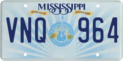 MS license plate VNQ964